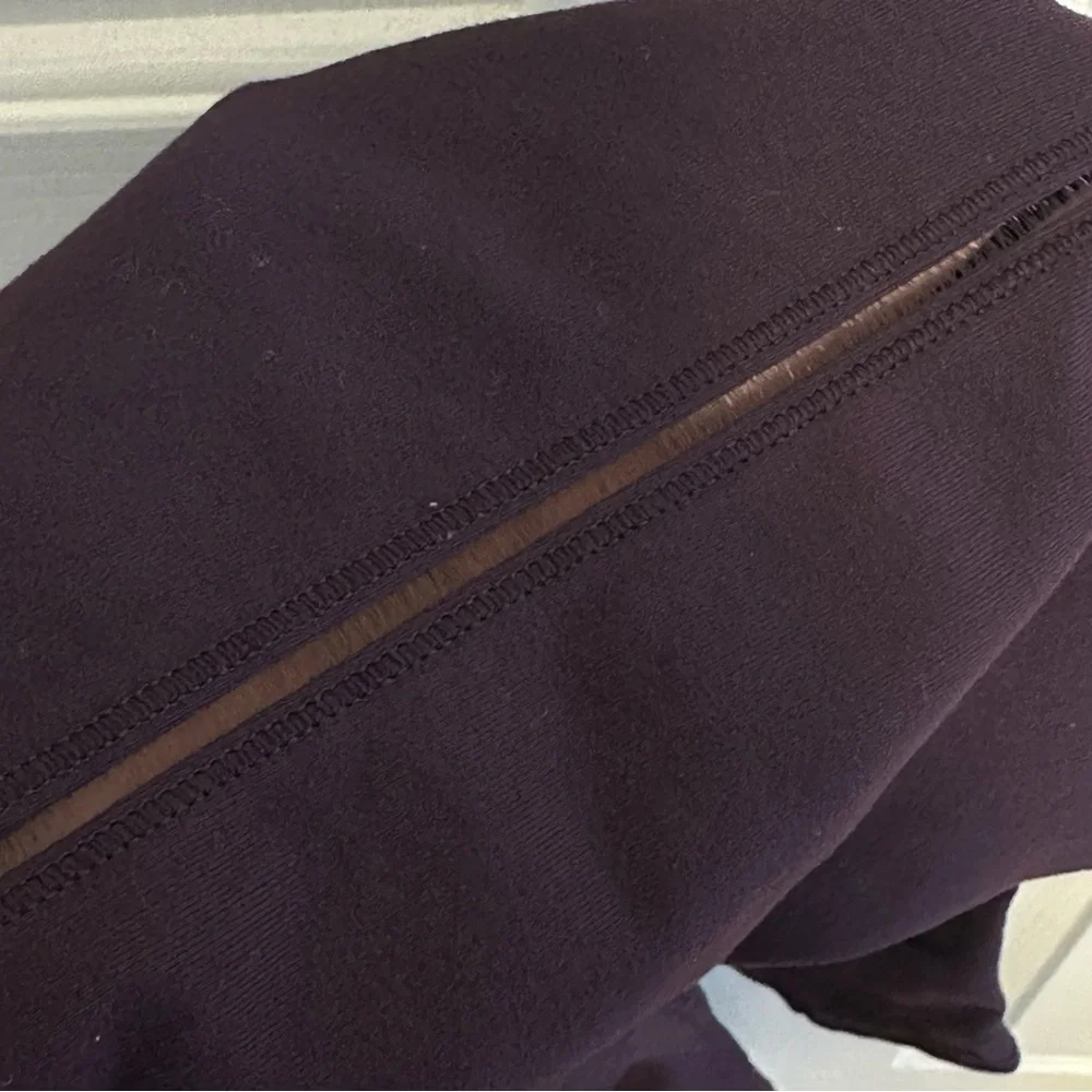 Lululemon Women’s Purple Leggings See Through Mesh Side Yoga Running